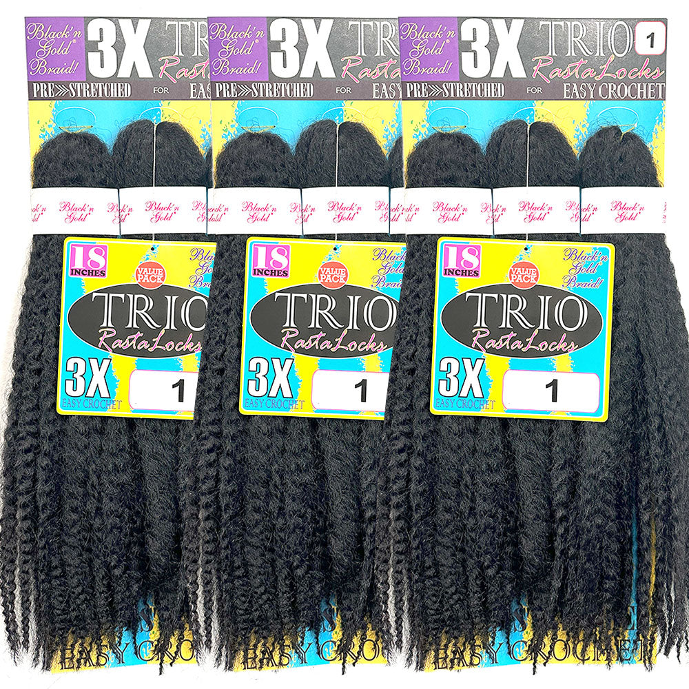 3X TRIO RASTALOCKS Crochet Braiding hair for Twists – BNGHAIR