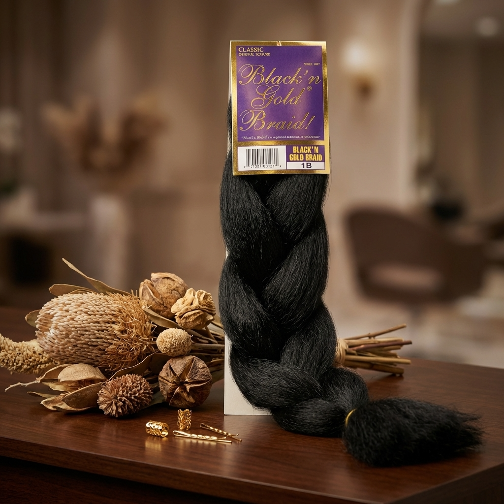 Black 'n Gold Classic Braids - 100% Kanekalon Braiding Hair for Sleek and Stylish Looks