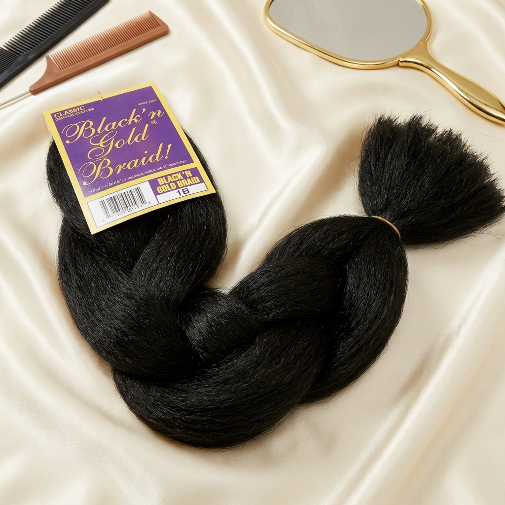 Black 'n Gold Classic Braids - 100% Kanekalon Braiding Hair for Sleek and Stylish Looks