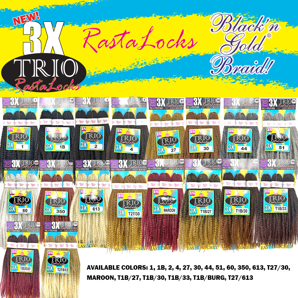 3X TRIO RASTALOCKS Crochet Braiding hair for Twists – BNGHAIR
