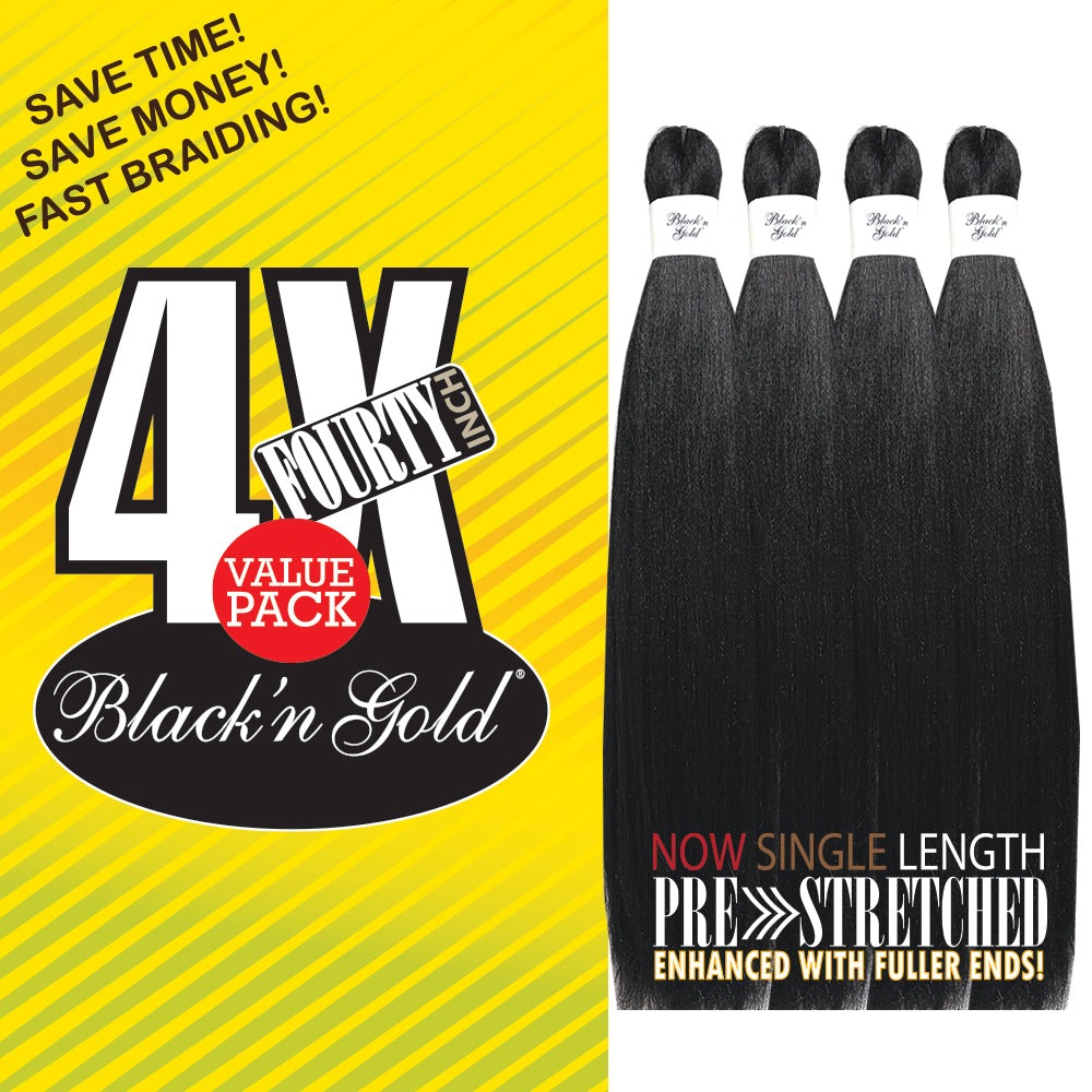 4X BNG Braid Braiding Hair 40" for Easy Braiding- 3 Pack