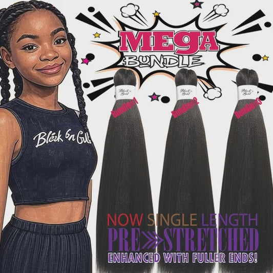 Mega Braid Braiding Hair 56" for Easy Braiding - 1 Pack